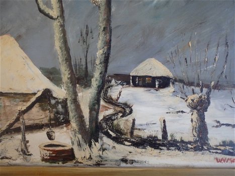 Boerenwoningen in winters landschap - W. v. Meirvenne - 3