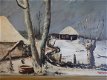 Boerenwoningen in winters landschap - W. v. Meirvenne - 3 - Thumbnail