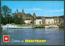 LI MAASTRICHT Groeten uit, Riviergezicht op de Maas (Drachten 1980)