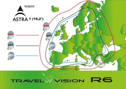 zelfzoekende schotel Travel Vision R6 65 cm - 3