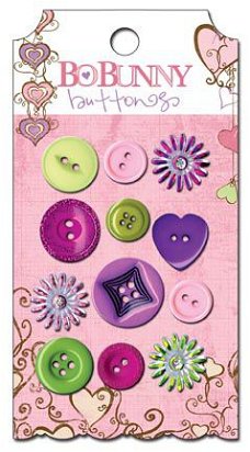 SALE NIEUW Buttons / knopen 12 pcs Smoochable van Bo Bunny