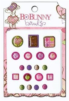 SALE NIEUW Brads embelishments 19 pcs Smoochable Bo Bunny