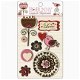 SALE! NIEUW vel Layered chipboard stickers Crazy Love van Bo Bunny - 1 - Thumbnail