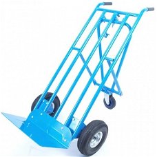 Steekwagen Blauw + Steunwiel