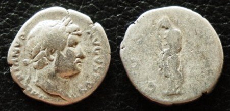 Zilveren denarius romeinse keizer Hadrianus (2) - 1