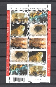 België 2003 Mineralen vel van 10 plaat 2 **