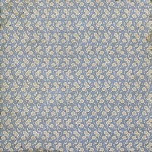 SALE NIEUW vel scrappapier Tres Chic 5 Blue Vintage Flowers van DCWV - 1