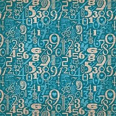 SALE NIEUW vel scrappapier Type Of Art 5 Blue Numbers van DCWV