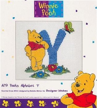 Disney Winnie the Pooh Letter Y Kruissteekpatroon - 1