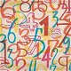 SALE NIEUW vel gloss scrappapier Type Of Art 20 Funky Numbers van DCWV - 1 - Thumbnail
