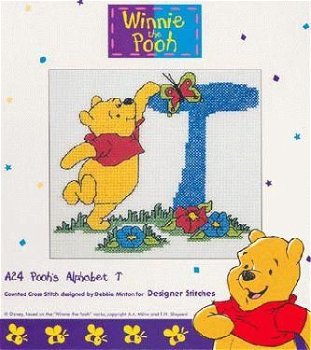 Disney Winnie the Pooh Letter T Kruissteekpatroon - 1