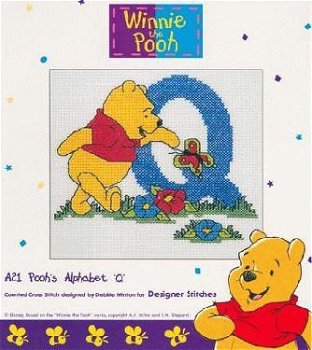 Disney Winnie the Pooh Letter Q Kruissteekpatroon - 1