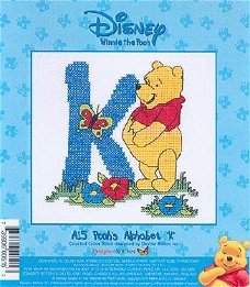 Disney Winnie the Pooh Letter K Kruissteekpatroon