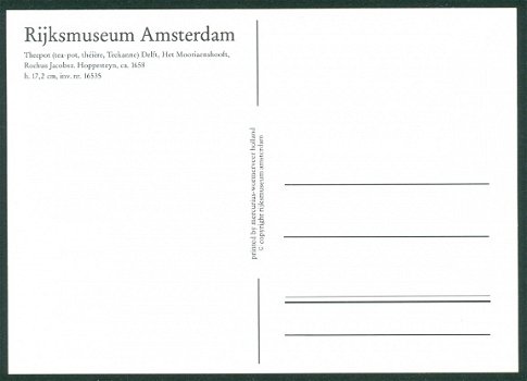 NH AMSTERDAM Rijksmuseum, Theepot Delft ca 1658 - 2
