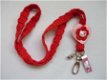 ** Gehaakt keycord Hello Kitty (rood) - 0 - Thumbnail