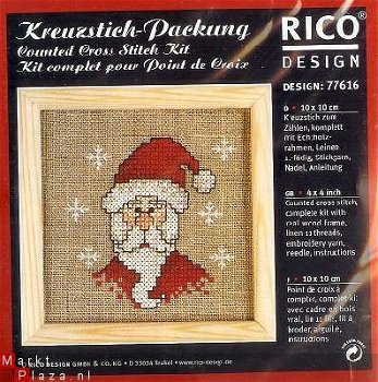 Rico Design 77616 kruisteekpakket met houten lijst - 1