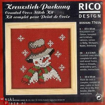 Rico Design 77614 kruissteek pakket met houten lijst - 1