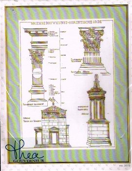 SALE THEA GOUVERNEUR BORDUURPAKKET ,GRIEKSE BOUWSTIJL KORINTISCH 2072 - 1