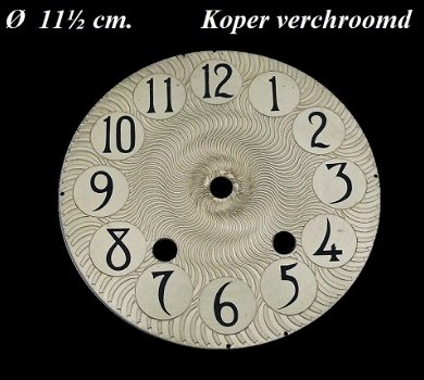 === Wijzerplaat = koper verchroomd = oud === 28559 - 0