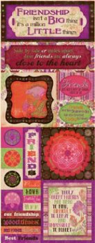 SALE NIEUW Cardstock Stickers Garden Girl Friendship van Bo Bunny - 1