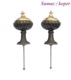 === 2 Klokstel ornamenten = oud === 27747