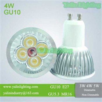 GU10 dimbare LED spot lamp, high power MR16/E27 spotlight - 1