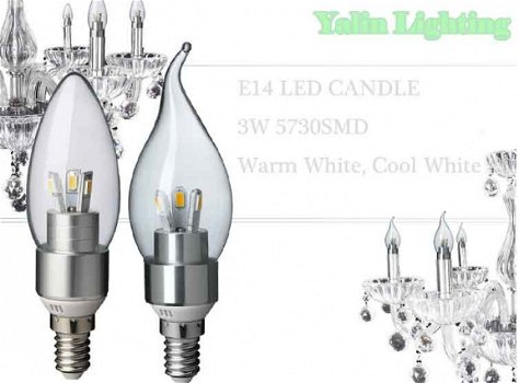 E14 LED kaars lamp, decoratieve lamp licht voor kroonluchter - 3