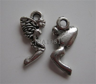 bedeltje/charm sprookjes: mini-elfjes - 14x6 mm:10 v. 0,75 - 1