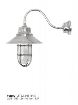 Vermont muurlamp wandlamp antiek zilver - 4