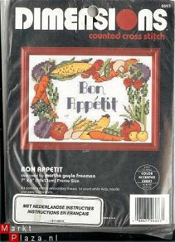 Bon Appetit counted cross stitch Dimensions 6663 - 1