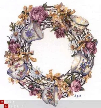 Teacup Wreath Picture Candamar pakket - 1