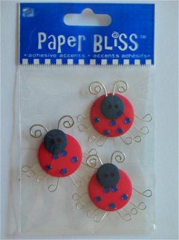 Paper bliss embellishments ladybugs - 1