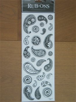 The Paper Studio rub-on paisley - 1