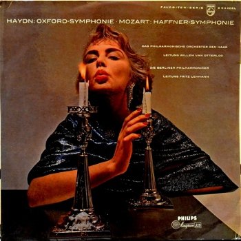Haydn‎-Oxford(Otterloo) & Mozart-Haffner(Lehmann) Cover Paul Huf- Vinyl Philips ‎ S 04008L - 1