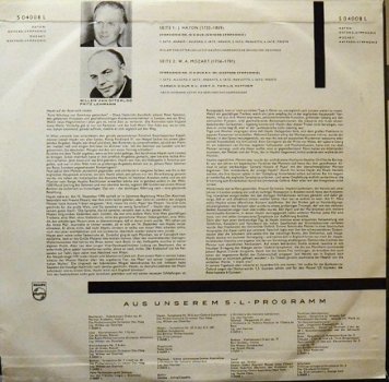 Haydn‎-Oxford(Otterloo) & Mozart-Haffner(Lehmann) Cover Paul Huf- Vinyl Philips ‎ S 04008L - 2