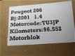 Peugeot 206 1.4 Automaat 2001 Motorblok Motorcode TU3JP - 3 - Thumbnail