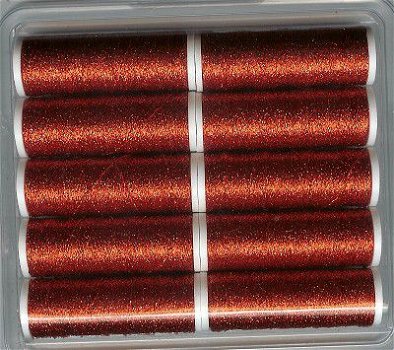 Metallic Fantasiegaren Rood ± 60 meter - 1