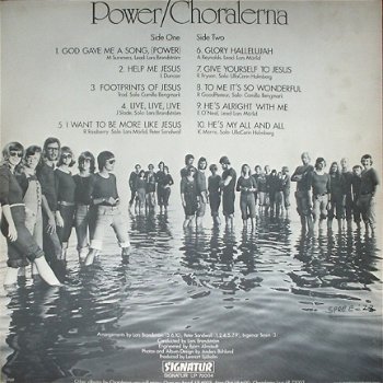 Choralerna ‎– Power -Gospel POP (Choir) 1973- Vinyl LP - 2