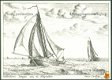 NEDERLAND Bonsjes uit Vollenhove aan de sleepnetten, tekening Peter Dorleijn - 1 - Thumbnail