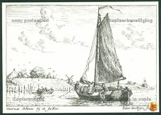 NEDERLAND Schouw uit Hoorn bij de fuiken, tekening Peter Dorleijn