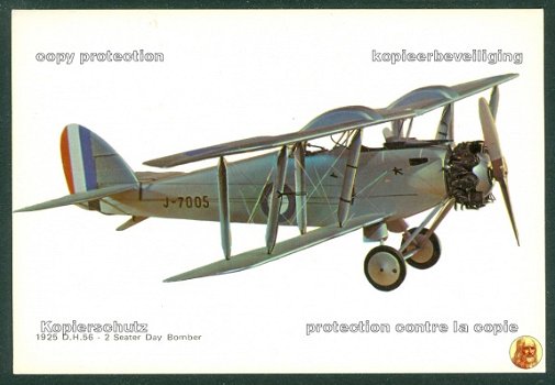 GROOT BRITTANNIE De Havilland DH 56 1925 (achterzijde v2) - 1