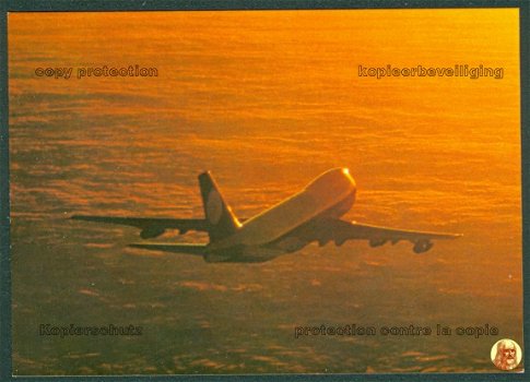 DUITSLAND Lufthansa - Boeing 747, vliegend in de zon - 1