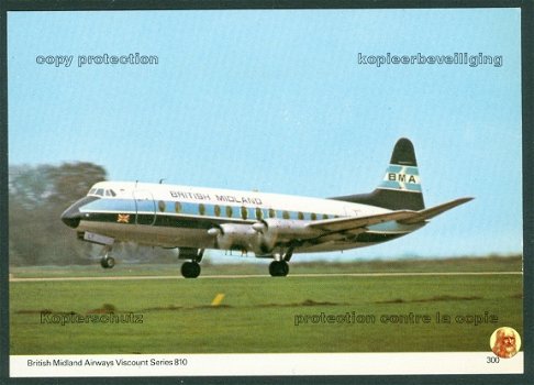 GROOT BRITTANNIE BMA British Midland Airways - Viscount Series 810 - 1