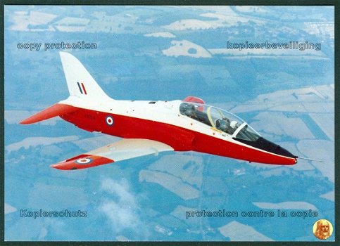 GROOT BRITTANNIE Hawker Siddeley Hawk T1 (HS-1182), RAF XX154 kleurenschema debuut 1974 Farnborough - 1