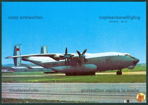 SOVJET UNIE & RUSLAND Antonov An-22 Antei (Cock), 09319 802C - 1