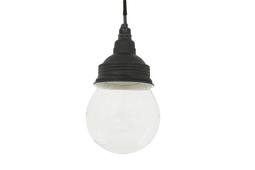 Vidro hanglamp antiek zwart - 1