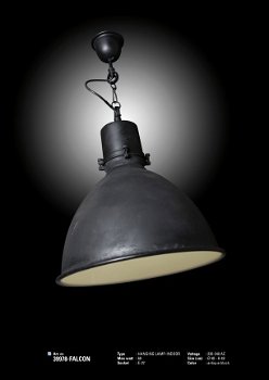 Falcon hanglamp antiek zwart - 3