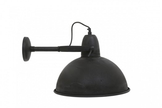 Fulham muurlamp wandlamp antiek zwart - 1