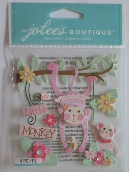 Jolee's boutique baby girl little monkey - 1