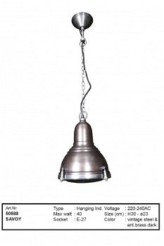 Savoy hanglamp antiek donker koper - 1